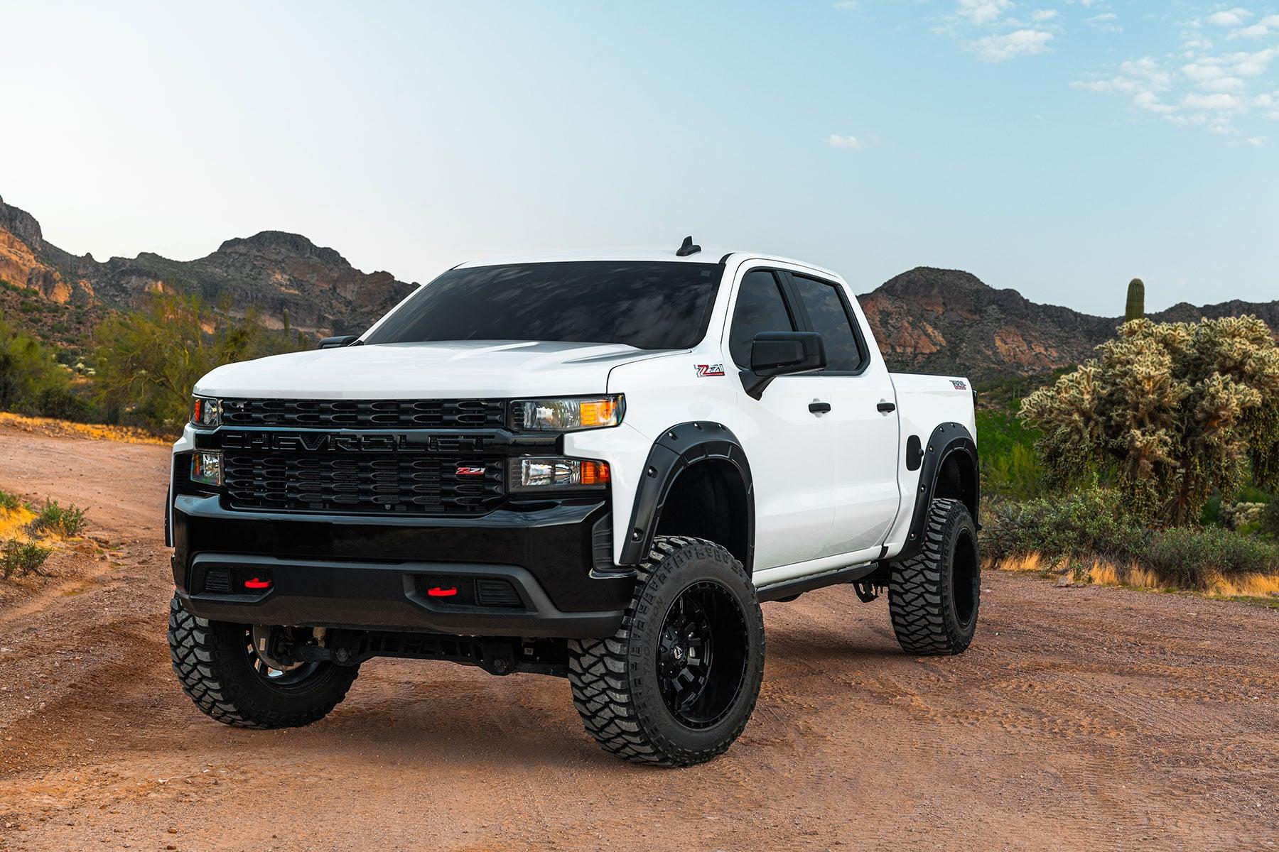 Rough Country Fender Flares Defender GXP Lakeshore Blue Chevy Silverado 1500 (19-26) (2019-2026 Silverado 1500, Silverado 1500 LTD) - A-C12211-GXP