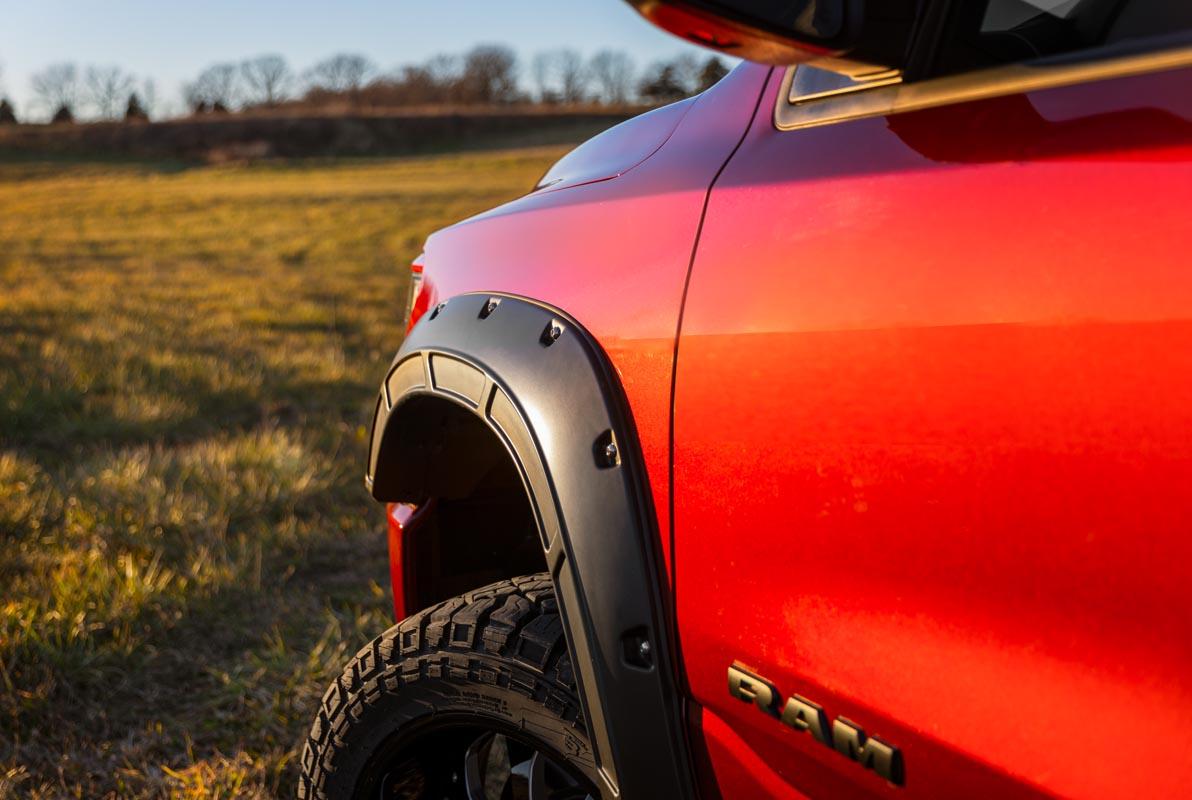 Rough Country Fender Flares Defender GW7 Bright White Ram 1500 2WD/4WD (2019-2024) (2019-2024 1500) - A-D10914-GW7