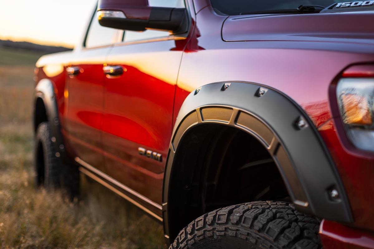 Rough Country Fender Flares Defender PBZ Blue Night Ram 1500 2WD/4WD (2019-2024) (2019-2024 1500) - A-D10914-PBZ