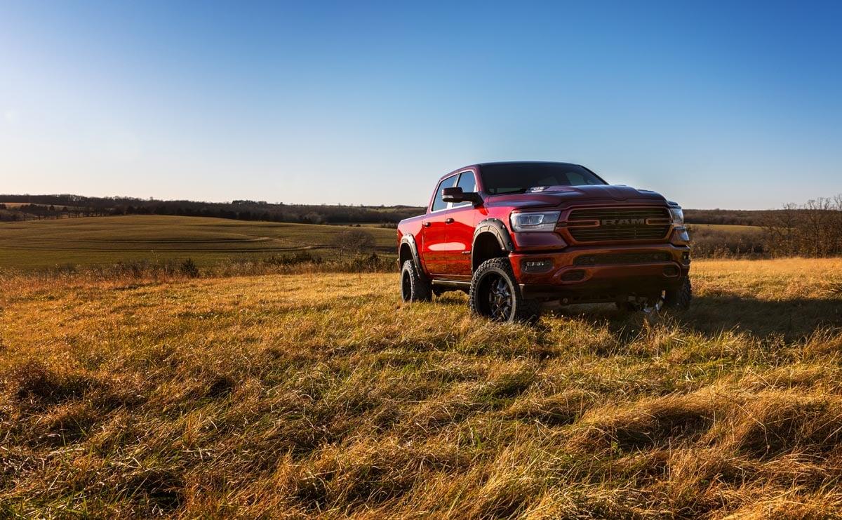 Rough Country Fender Flares Defender PRV Delmonico Red Ram 1500 2WD/4WD (2019-2024) (2019-2024 1500) - A-D10914-PRV