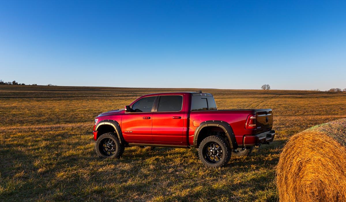 Rough Country Fender Flares Defender PRV Delmonico Red Ram 1500 2WD/4WD (2019-2024) (2019-2024 1500) - A-D10914-PRV
