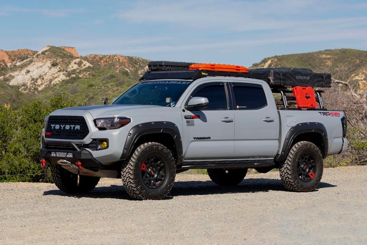 Rough Country Defender Pocket Fender Flare Super White Toyota Tacoma (16-23) (2016-2023 Tacoma) - A-T11621-O4O