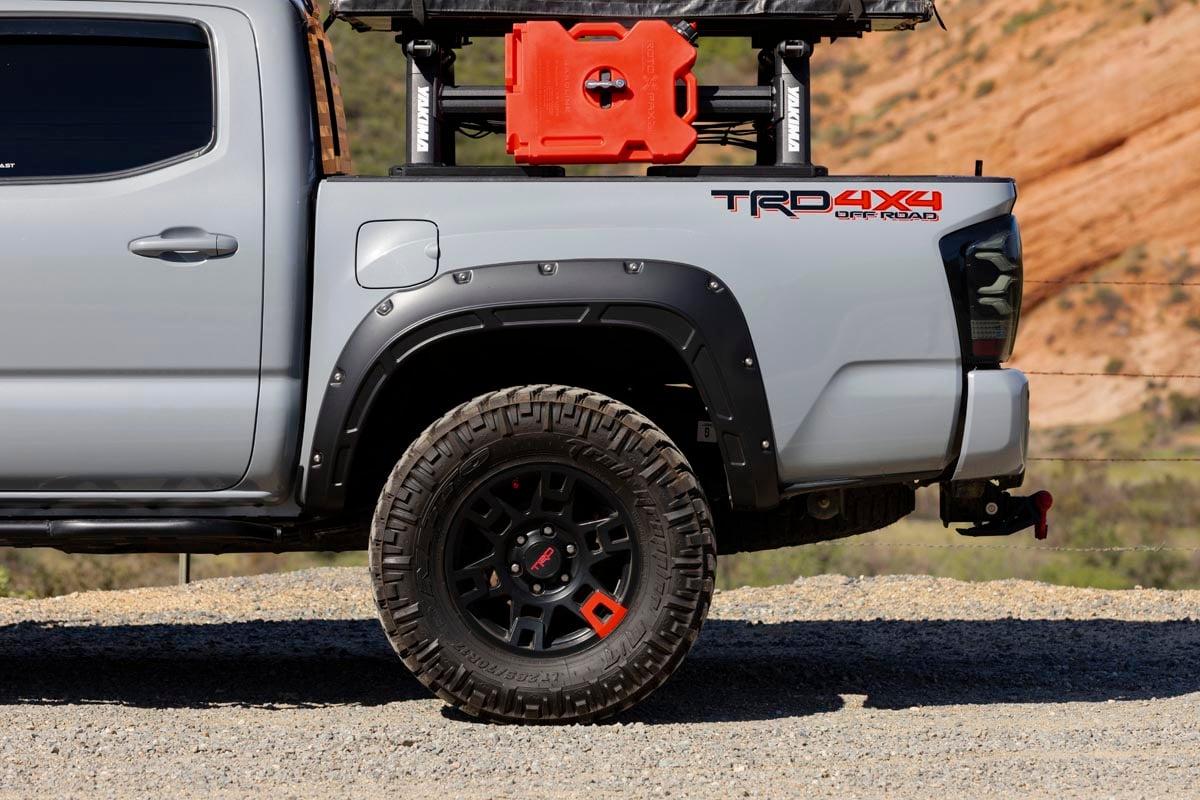Rough Country Defender Pocket Fender Flare Super White Toyota Tacoma (16-23) (2016-2023 Tacoma) - A-T11621-O4O