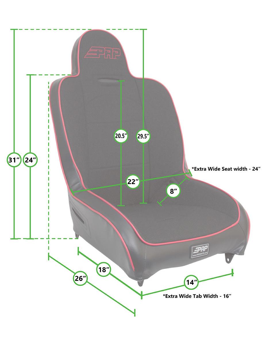 PRP Seats Premier High Back Suspension Seats Kit for 97-02 Jeep Wrangler TJ Pair Black - A100110-C23-50