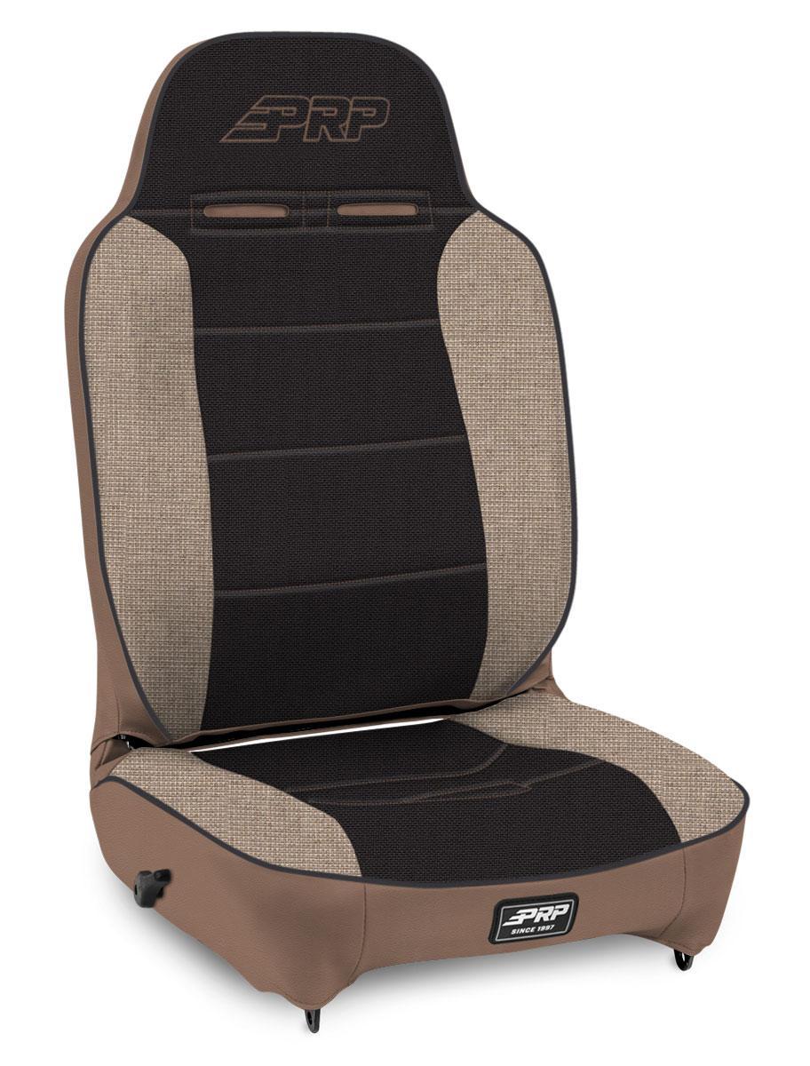 PRP Seats Enduro High Back Reclining Suspension Seat Passenger Side Tan and Black - A13011045-64