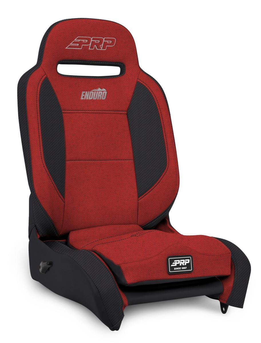 PRP Seats Enduro High Back Reclining Suspension Seat Passenger Side Black and Red - A13011045-72