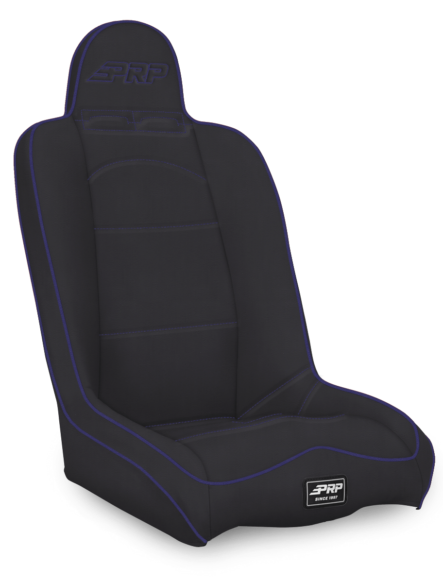 PRP Seats Daily Driver High Back Suspension Seat Black and Purple Vinyl - A140110-201-M