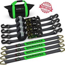 Rhino USA Rhino Usa Heavy Duty Vehicle Tie Down Kit - Black - 2IN-HDKIT