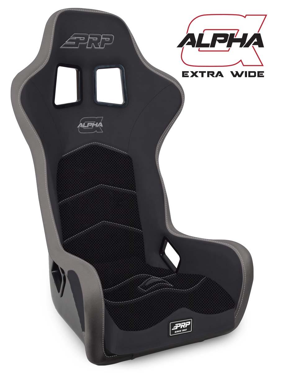 PRP Seats Alpha Composite Seat Extra Wide Black and Gray - A3902-203