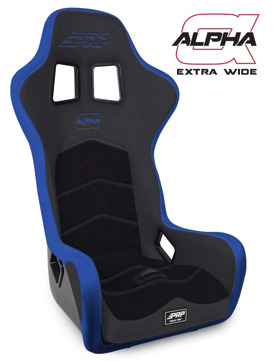 PRP Seats Alpha Composite Seat Extra Wide Black and Blue - A3902-V