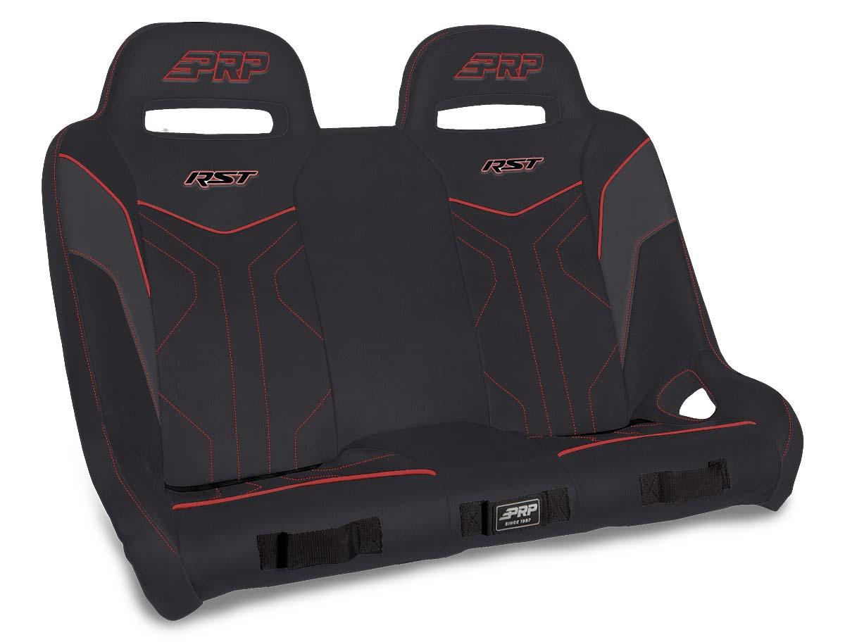 PRP Seats RST Rear Suspension Bench for Polaris RZR XP4 1000 XP4 Turbo XP4 Turbo S Black and Red - A4901-204