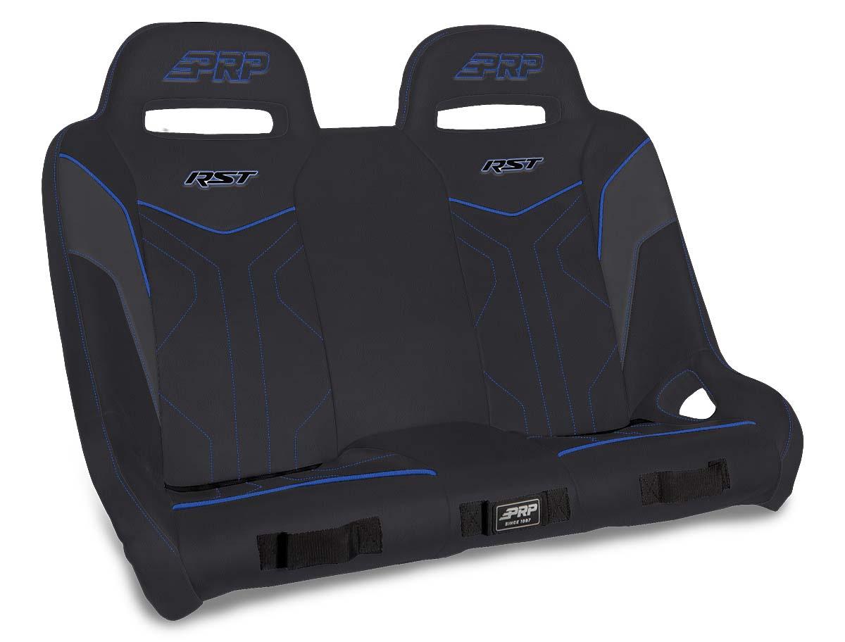 PRP Seats RST Rear Suspension Bench for Polaris RZR XP4 1000 XP4 Turbo XP4 Turbo S Black and Blue - A4901-V