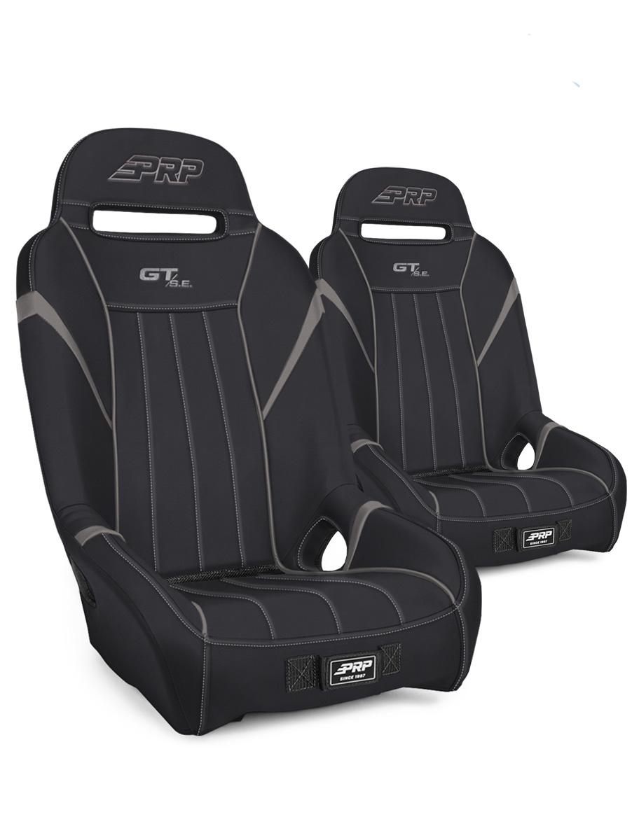PRP Seats GT/S.E. Suspension Seats Kit for Can-Am Maverick X3 Pair Black & Gray - A5701-PORXP-C86-203