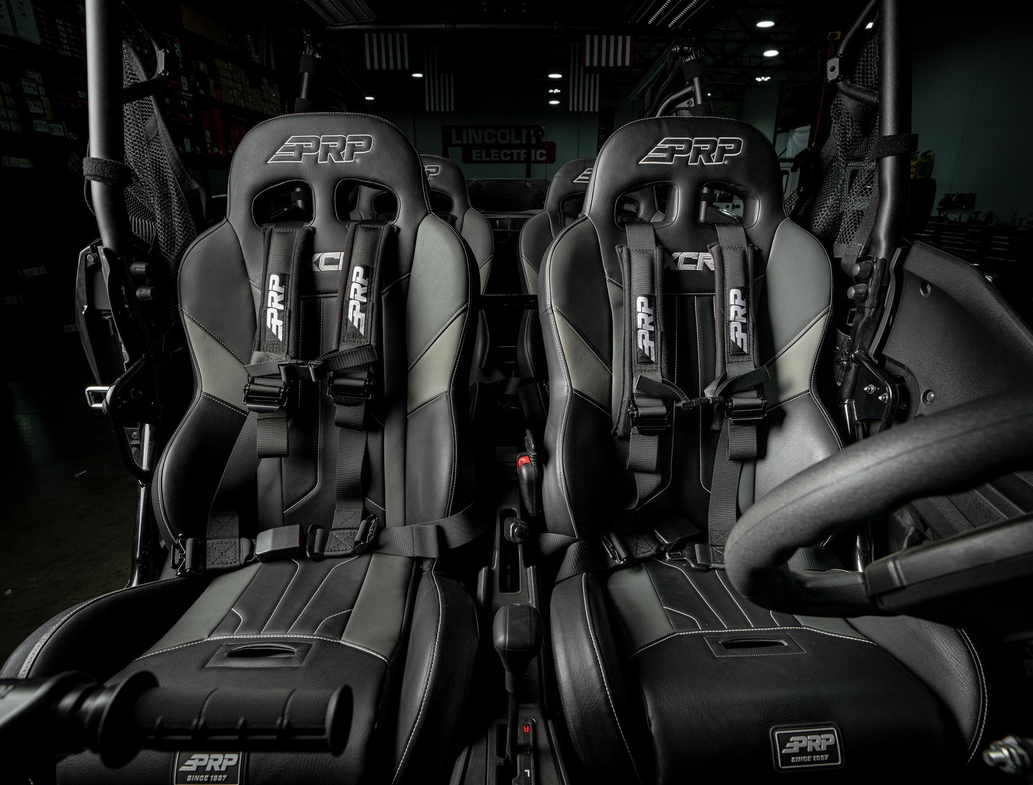 PRP Seats XCR Suspension Seats Kit for Polaris RZR PRO XP PRO R Turbo R Pair Black & Gray - A8001-PORXP-C79-203