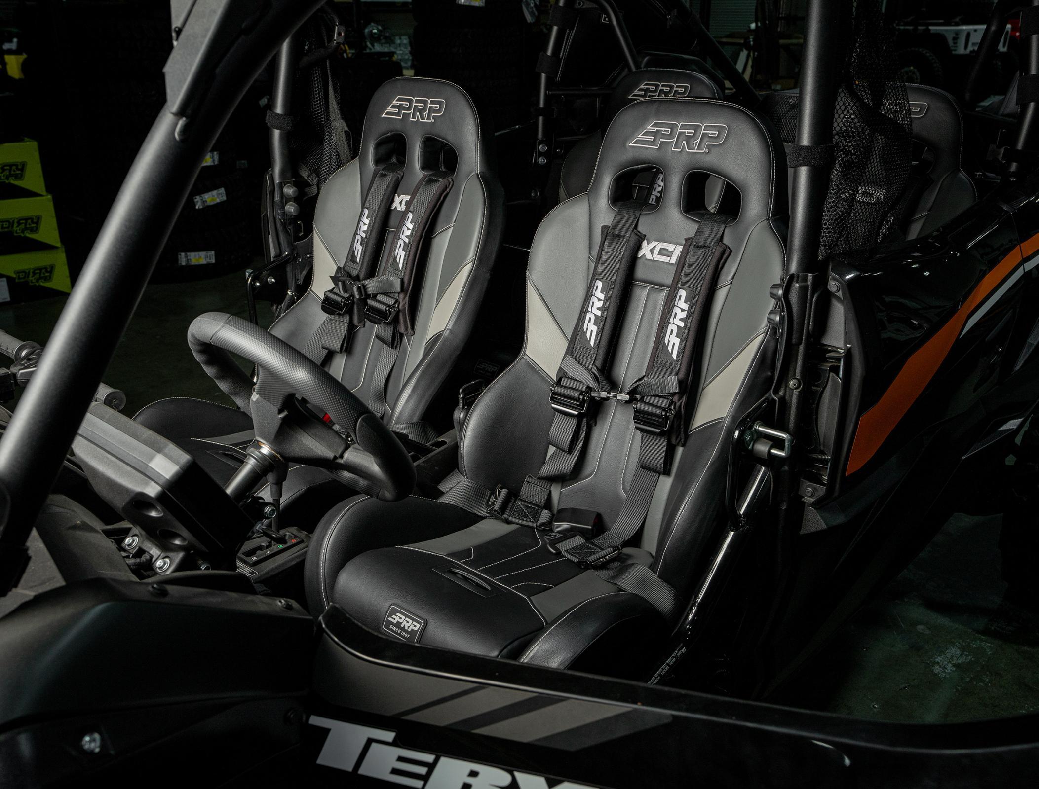 PRP Seats XCR Suspension Seats Kit for Polaris RZR PRO XP PRO R Turbo R Pair Black & Gray - A8001-PORXP-C79-203