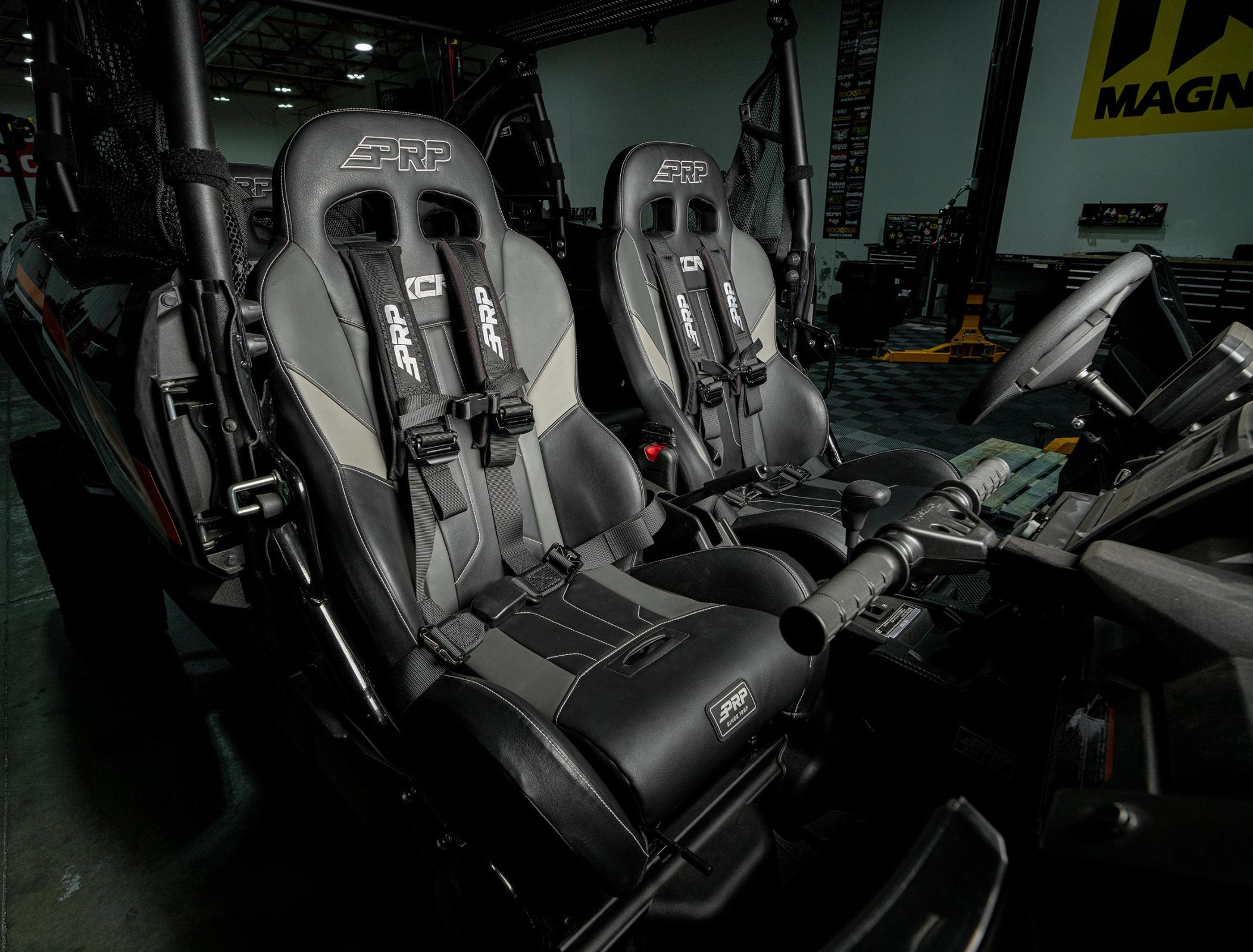 PRP Seats XCR Suspension Seats Kit for Polaris RZR PRO XP PRO R Turbo R Pair Black & Gray - A8001-PORXP-C79-203