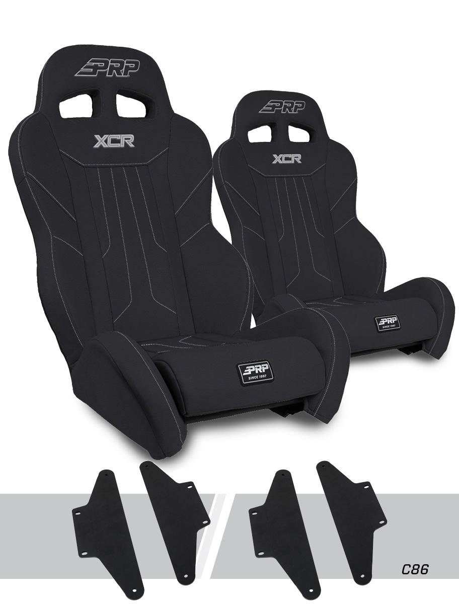 PRP Seats XCR Suspension Seats Kit for Can-Am Maverick X3 Pair Black - A8001-PORXP-C86-201