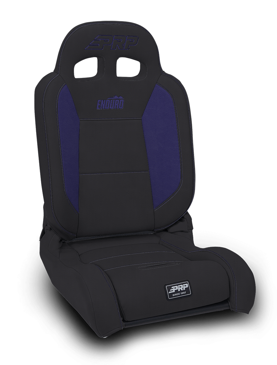 PRP Seats EnduroDaily Reclining Suspension Seat Black and Purple Vinyl Driver - A8701044-201-M