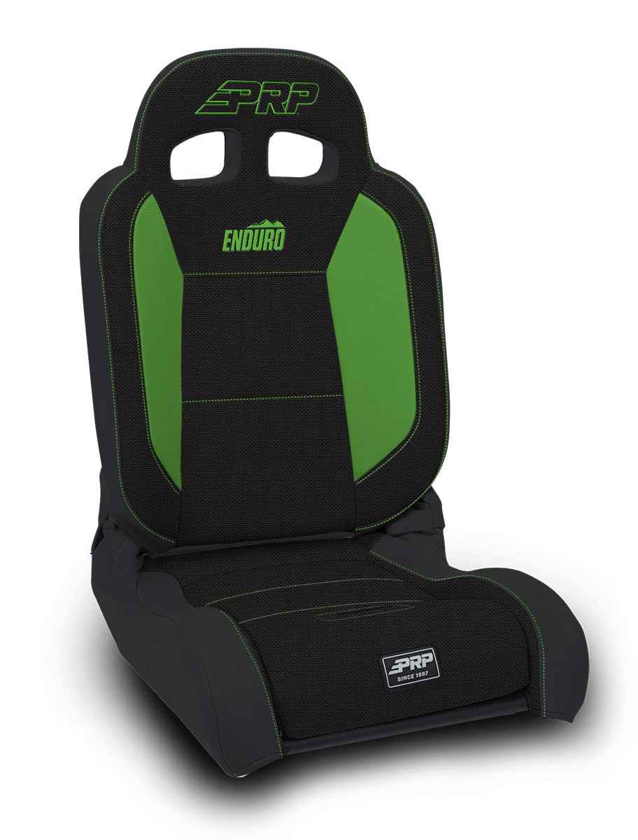 PRP Seats EnduroDaily Reclining Suspension Seat Black and Green Tweed Driver - A8701044-50-W