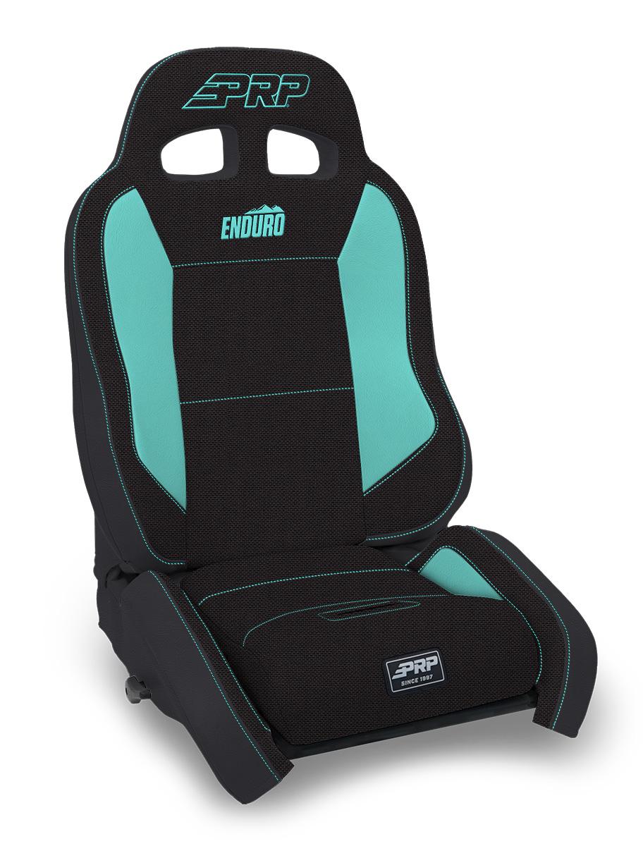 PRP Seats EnduroCrawl Reclining Suspension Seat Black and Teal Tweed Passenger - A9001045-50-238