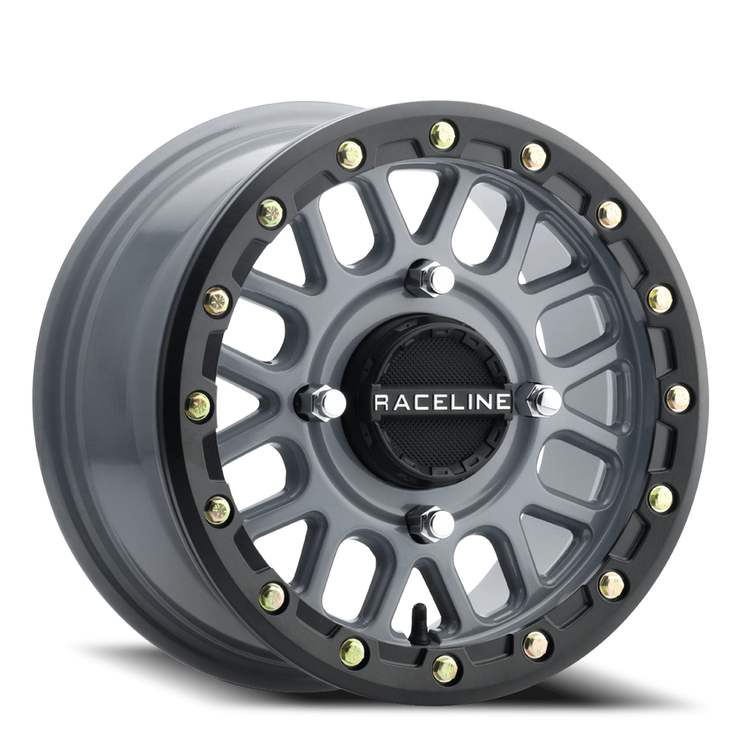 Raceline Wheels Aluminum Wheels 14x7 Podium Beadlock UTV A93SG Stealth Grey 38 Offset 4 on 156 Bolt Pattern Raceline - A93SG-47056+38