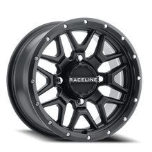 Raceline Wheels Aluminum Wheels 14x7 Krank Simulated Beadlock UTV A94B Satin Black 10 Offset 4 on 110 Bolt Pattern Raceline - A94B-47011+10