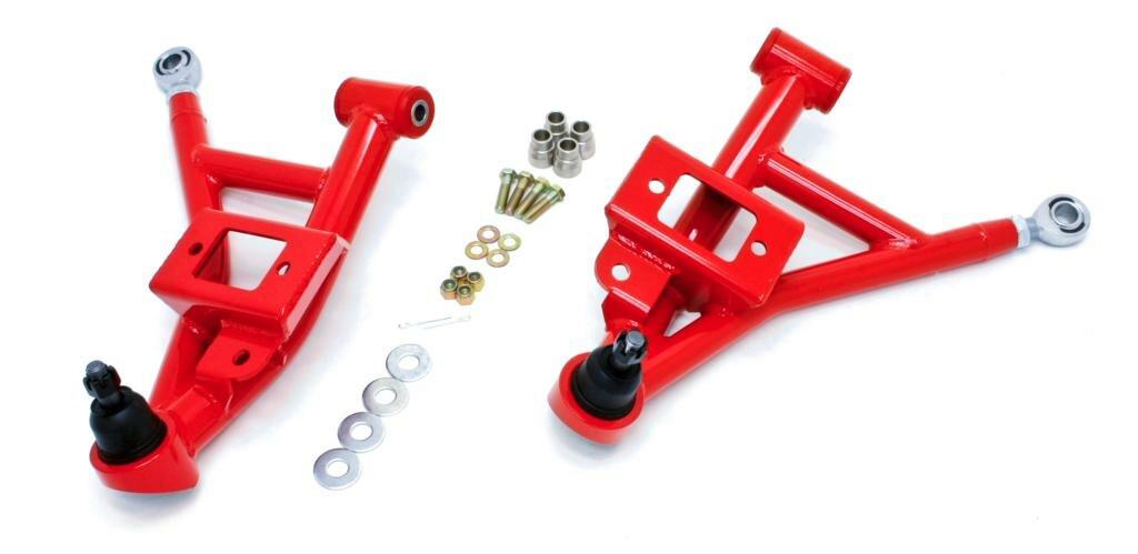 BMR AA002R Red A-Arms, Lower, DOM, Adjustable, Poly/rod End Combo 4th Gen F-Body 1993 - 2002 Chevrolet, Pontiac