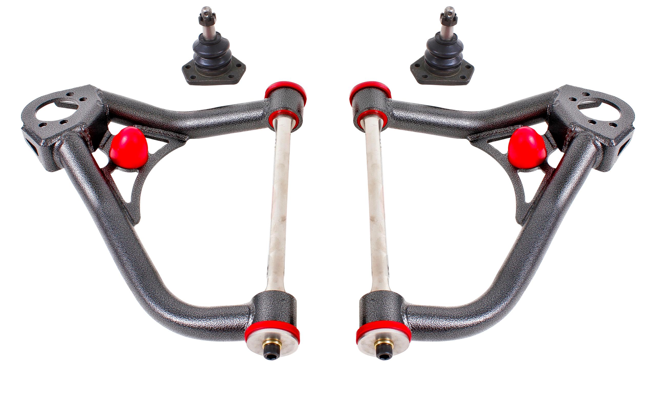 BMR AA005H Black A-Arms, Upper, DOM, Non-Adjustable, Polyurethane Bushings 1st Gen F-Body 1967 - 1969 Chevrolet, Pontiac