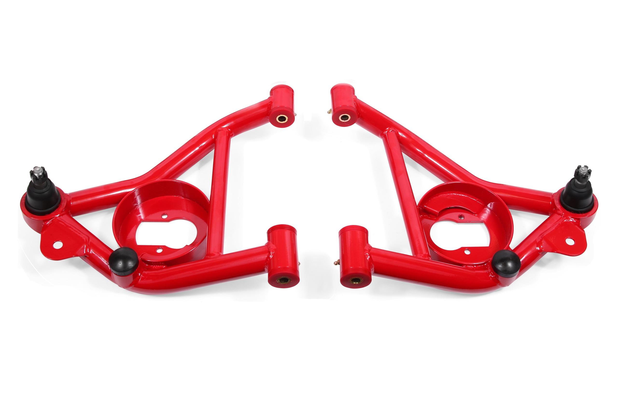 BMR AA008R Red A-Arms, Lower, DOM, Non-Adj, Poly Bushings, W/ Spring Pocket 3rd Gen F-Body 1982 - 1992 Chevrolet, Pontiac
