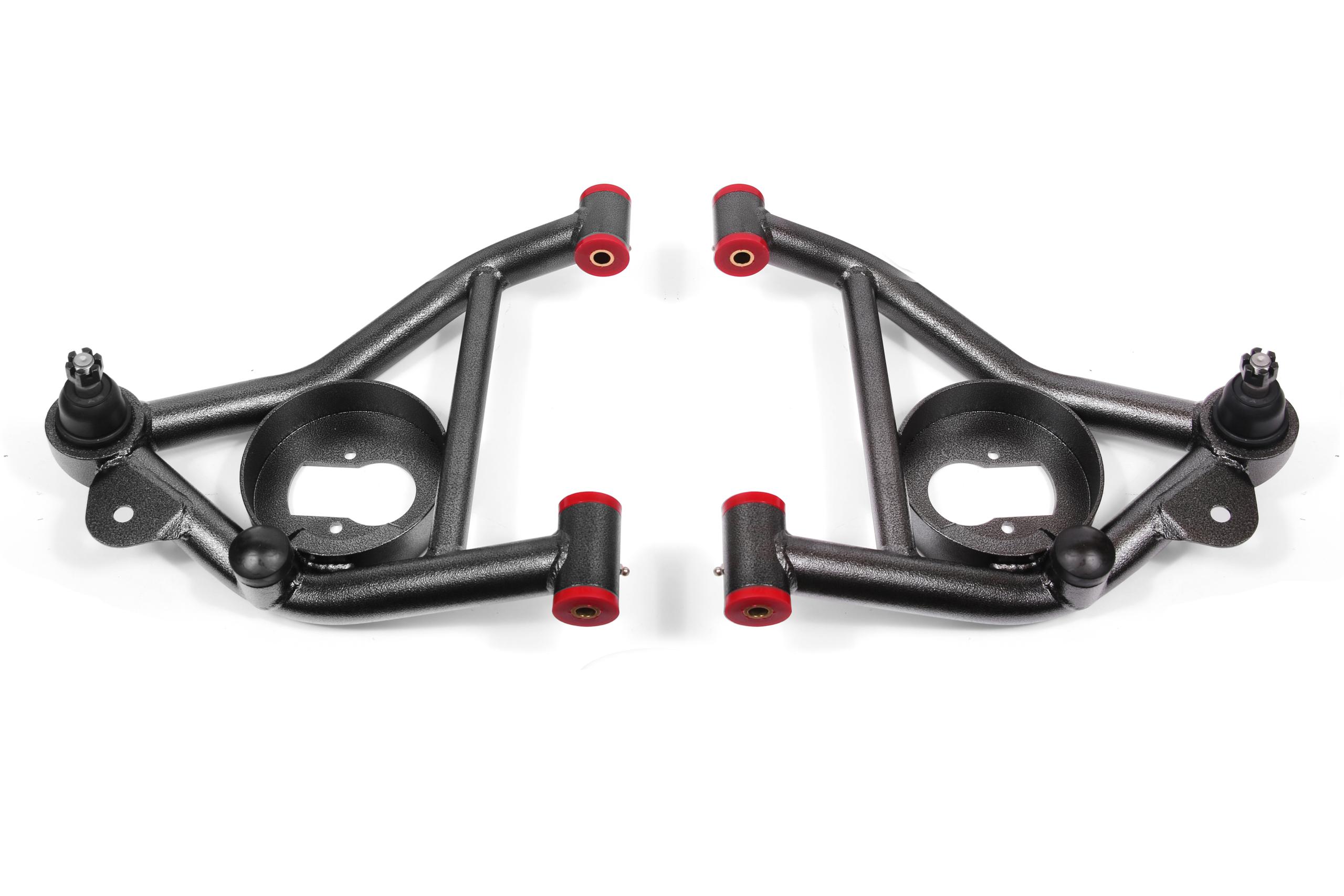 BMR AA011H Black A-Arms, Lower, DOM, Non-Adjustable, Polyurethane Bushings G-Body 1978 - 1987 Buick, Chevy, Oldsmobile, Pontiac