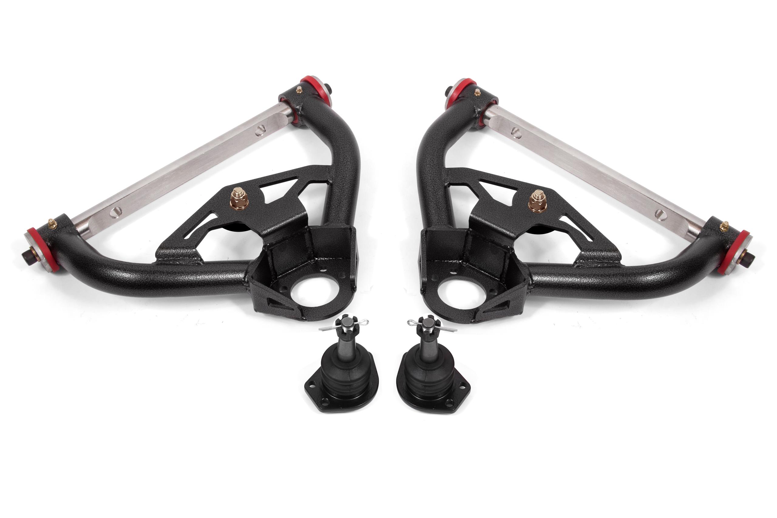 BMR AA012H Black A-Arms, Upper, DOM, Non-Adjustable, Polyurethane Bushings G-Body 1978 - 1987 Buick, Chevy, Oldsmobile, Pontiac