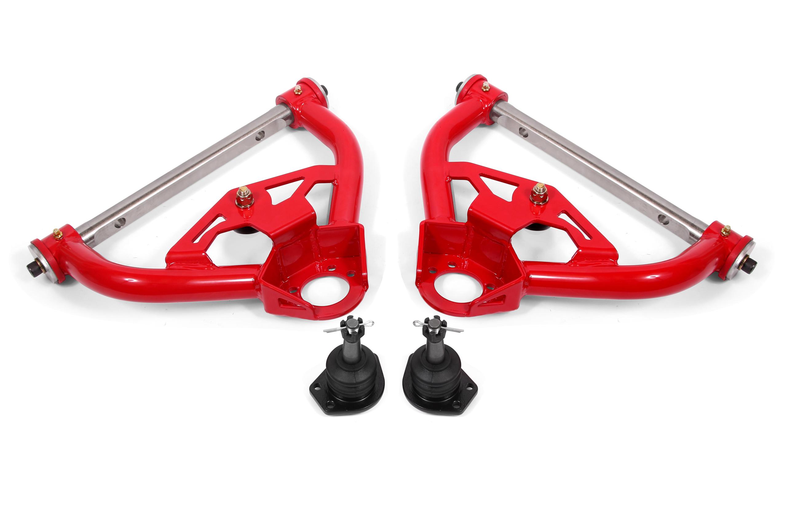 BMR AA012R Red A-Arms, Upper, DOM, Non-Adjustable, Polyurethane Bushings G-Body 1978 - 1987 Buick, Chevy, Oldsmobile, Pontiac