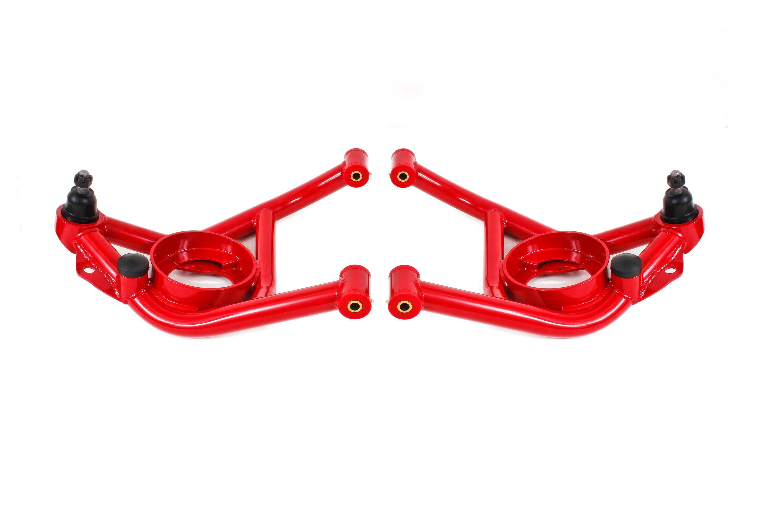 BMR AA014R Red A-Arms, Lower, DOM, Non-Adjustable, Polyurethane Bushings 2nd Gen F-Body 1970 - 1981 Chevrolet, Pontiac