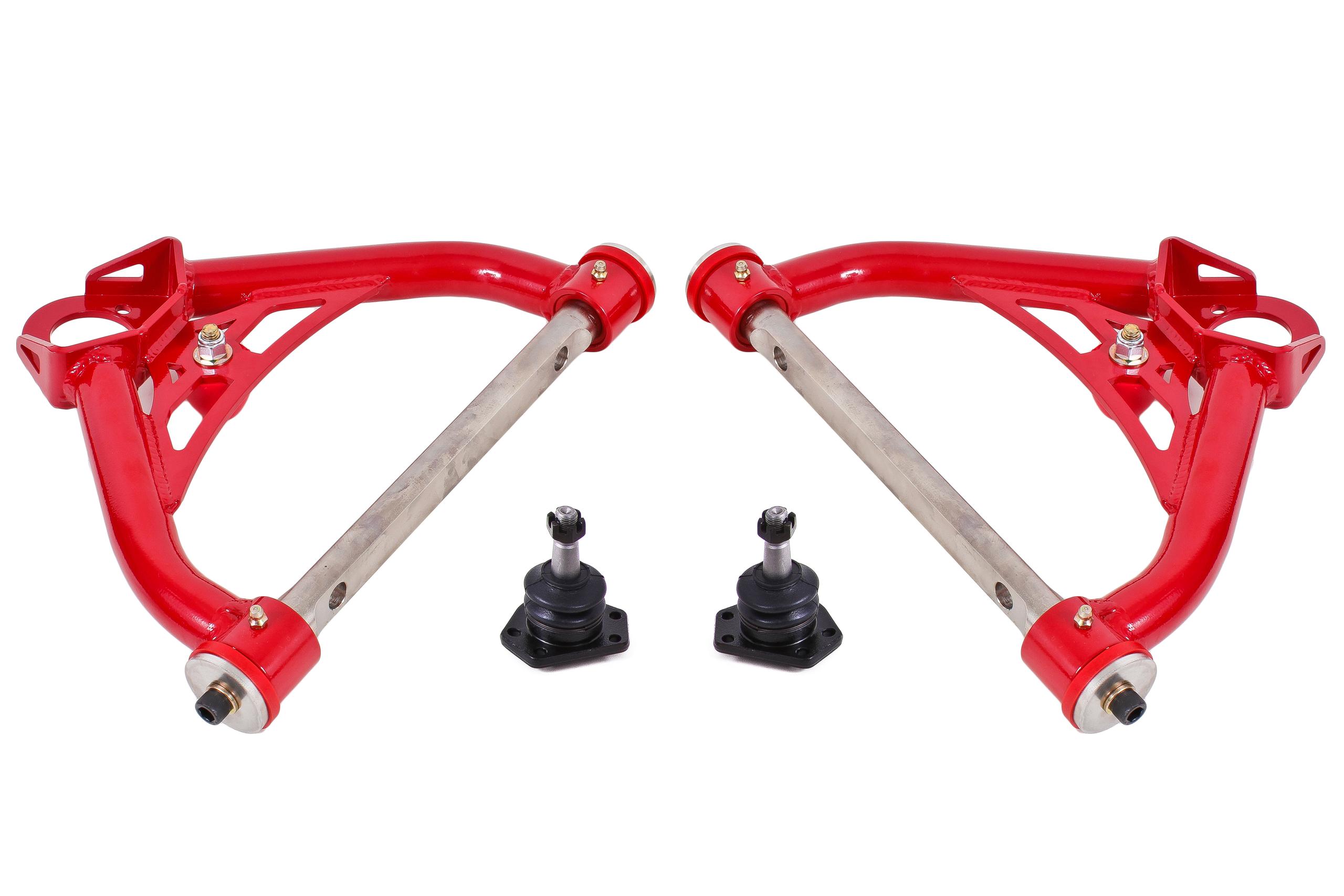 BMR AA015R Red A-Arms, Upper, DOM, Non-Adjustable, Polyurethane Bushings 2nd Gen F-Body 1970 - 1981 Chevrolet, Pontiac