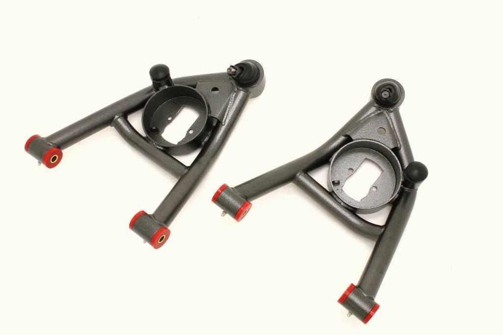 BMR AA016H Black A-Arms, Lower, DOM, Non-Adjustable, Polyurethane Bushings A-Body 1964 - 1972 Buick, Chevy, Oldsmobile, Pontiac