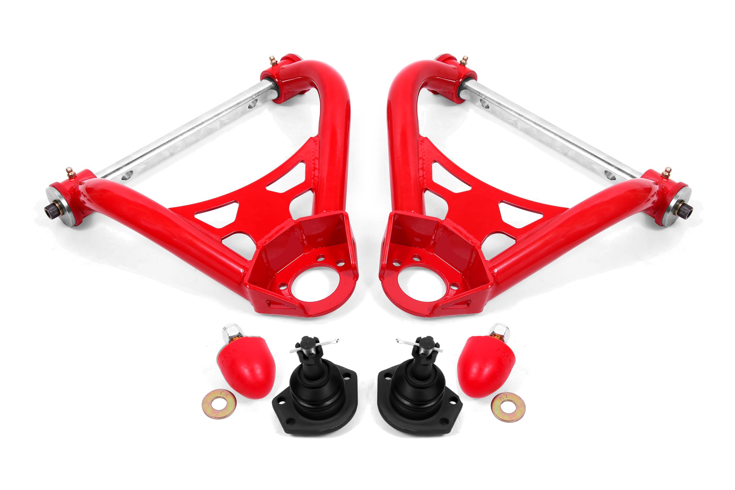 BMR AA017R Red A-Arms, Upper, DOM, Non-Adj, Poly Bushings, Stock Spindles A-Body 1964 - 1972 Buick, Chevy, Oldsmobile, Pontiac