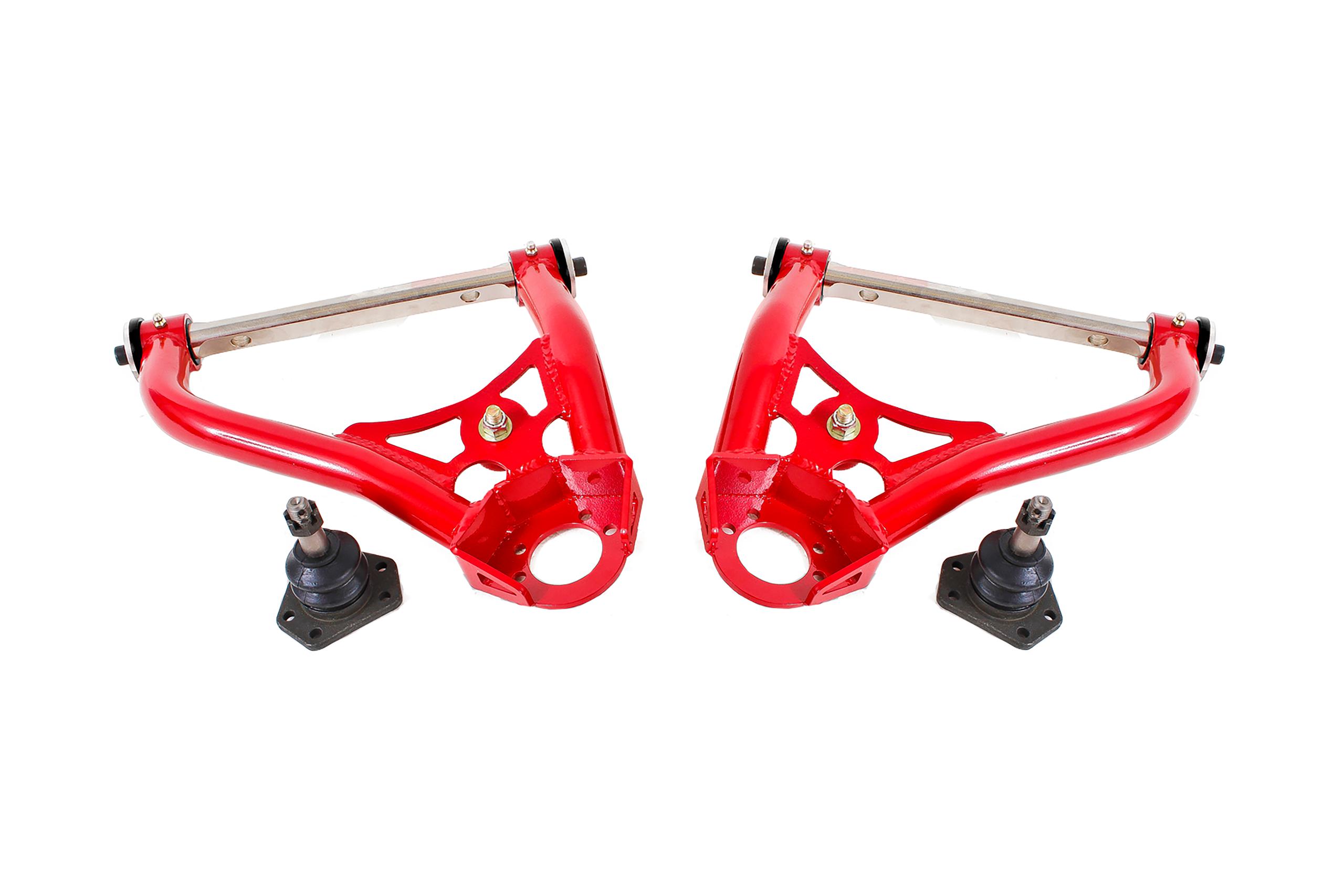 BMR AA027R Red A-Arms, Upper, Pro-Touring, Tall Ball Joint, Delrin Bushings 1st Gen F-Body 1967 - 1969 Chevrolet, Pontiac