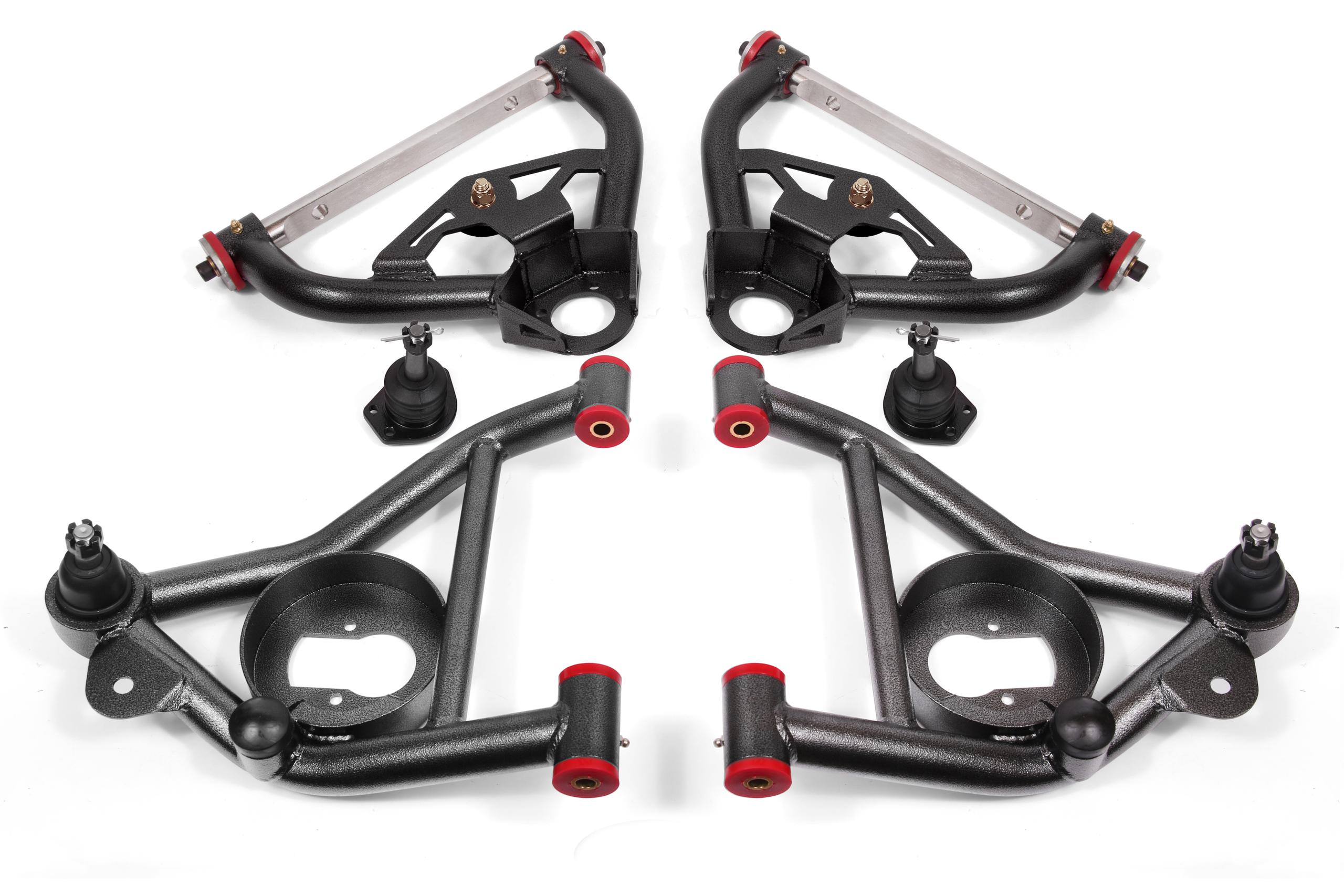 BMR AA030H Black A-Arm Kit, Upper (AA012H) and Lower (AA011H) G-Body 1978 1987 Buick, Chevy, Oldsmobile, Pontiac