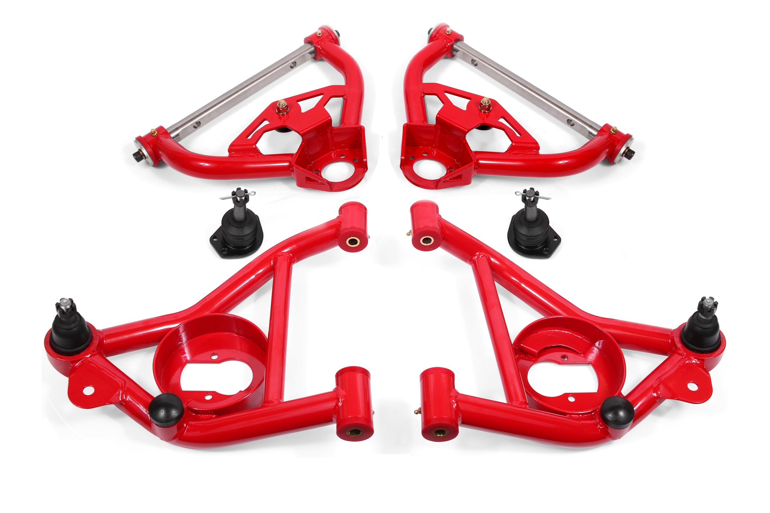 BMR AA030R Red A-Arm Kit, Upper (AA012R) and Lower (AA011R) G-Body 1978 - 1987 Buick, Chevy, Oldsmobile, Pontiac