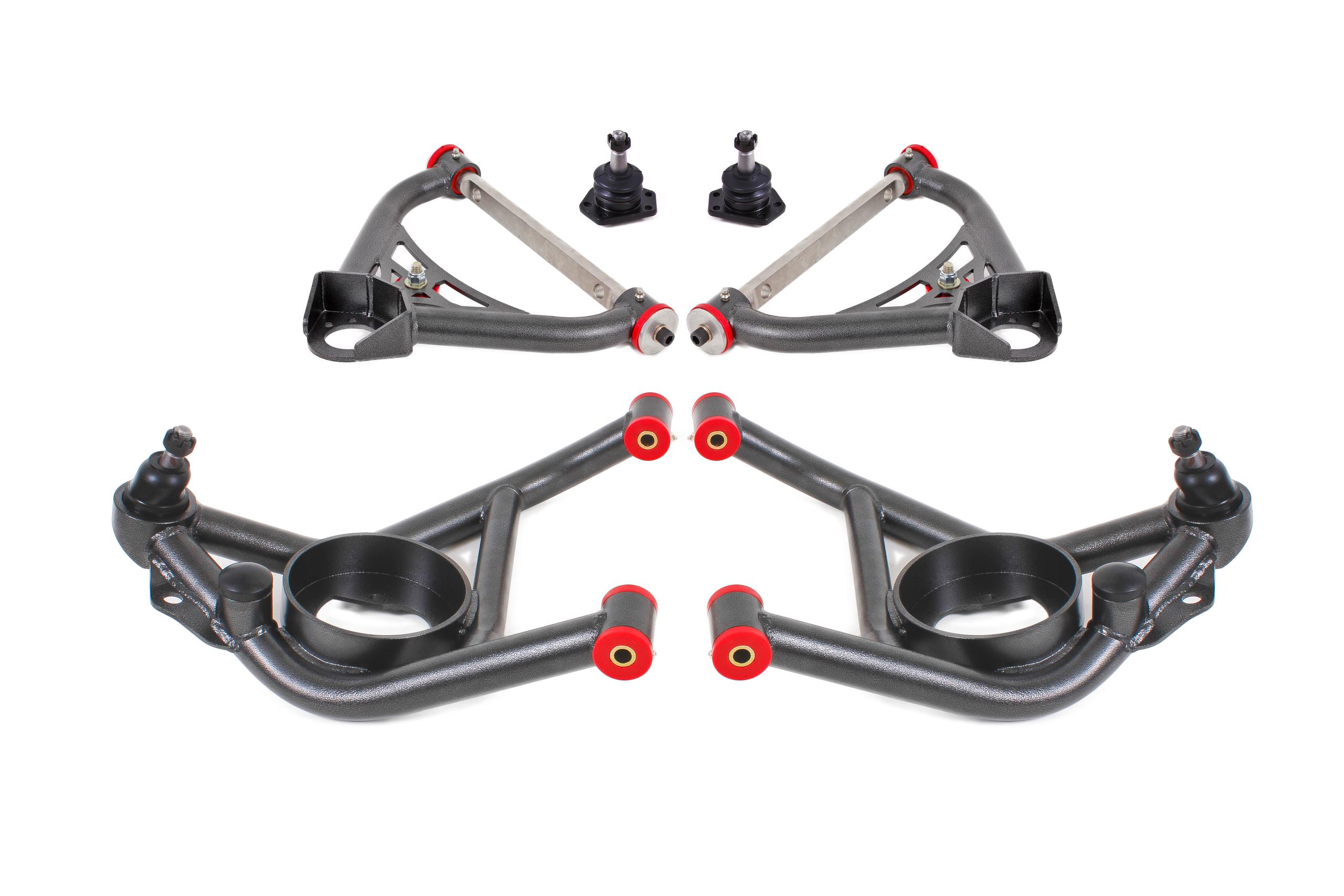 BMR AA031H Black A-Arm Kit, Upper (AA015H) and Lower (AA014H) 2nd Gen F-Body 1970 - 1981 Chevrolet, Pontiac