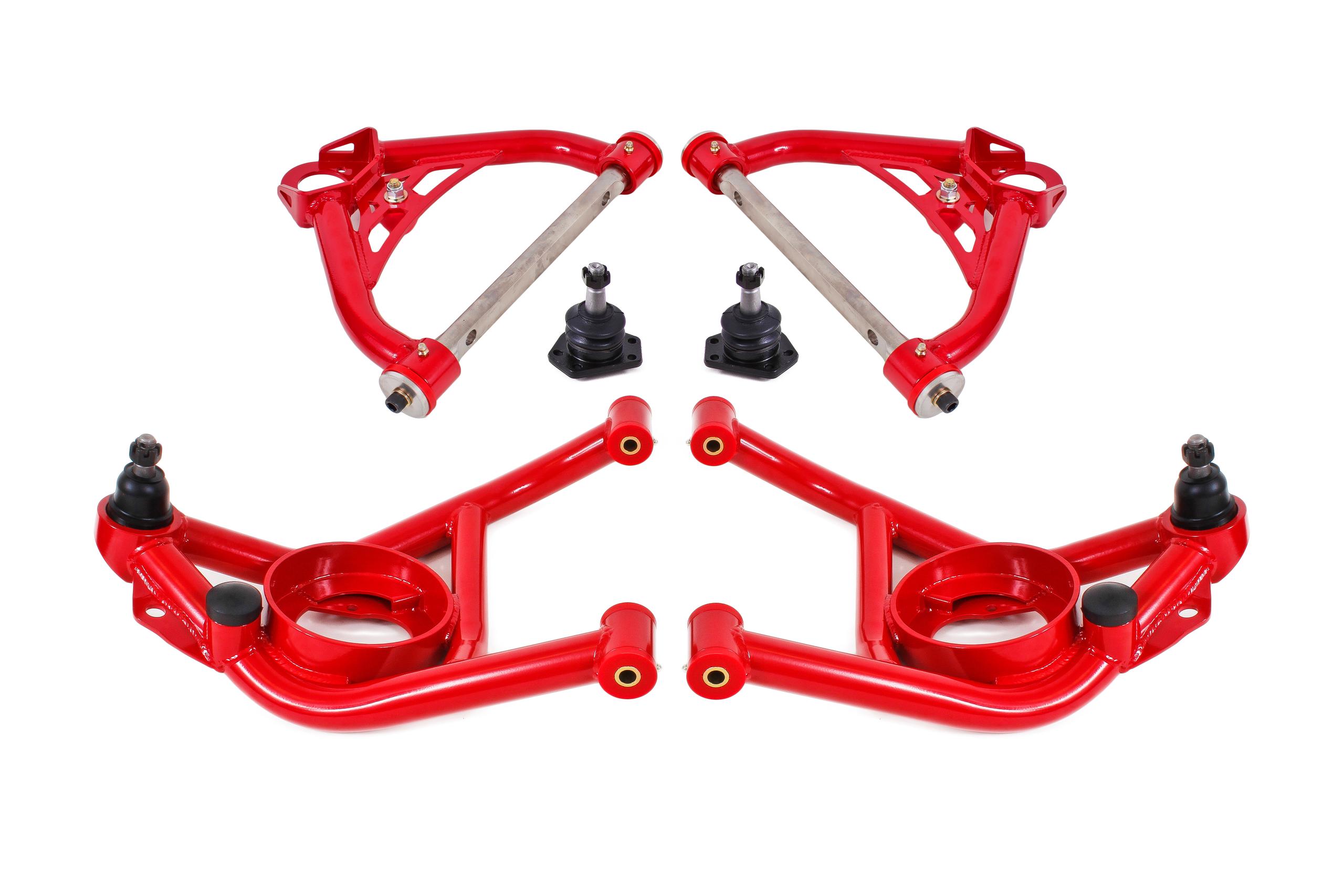 BMR AA031R Red A-Arm Kit, Upper (AA015R) and Lower (AA014R) 2nd Gen F-Body 1970 - 1981 Chevrolet, Pontiac