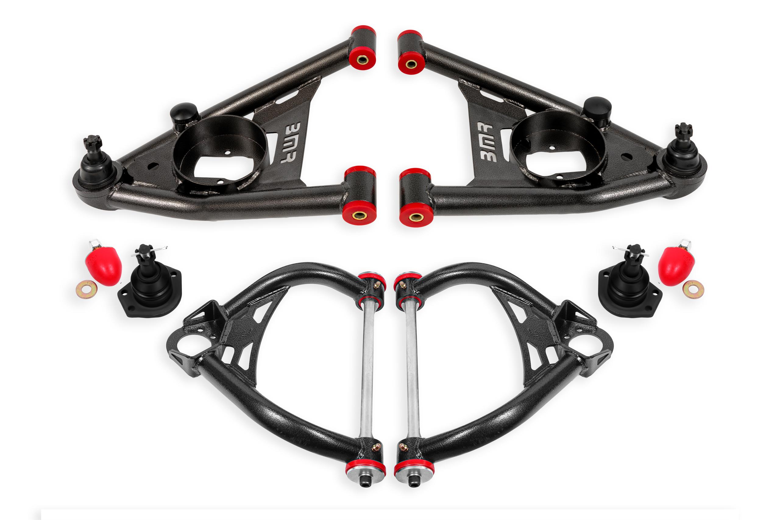 BMR AA033H Black A-Arm Kit, Upper (AA017H) and Lower (AA016H) A-Body 1964 - 1972 Buick, Chevy, Oldsmobile, Pontiac