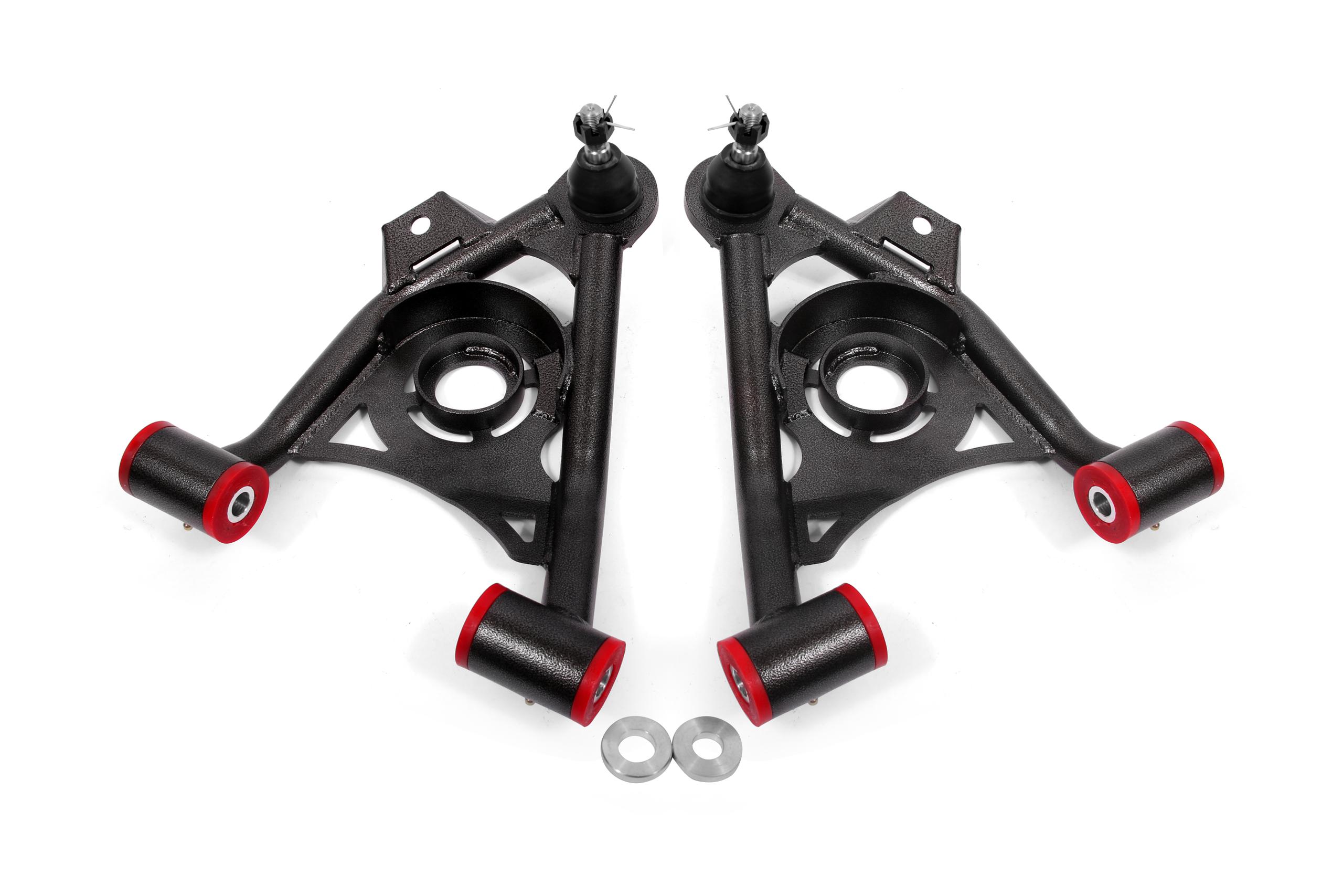 BMR AA034H Black A-Arms, Lower, Spring Pocket, Non-Adj, Poly, Std Ball Joint Fox 1979 - 1993 Ford