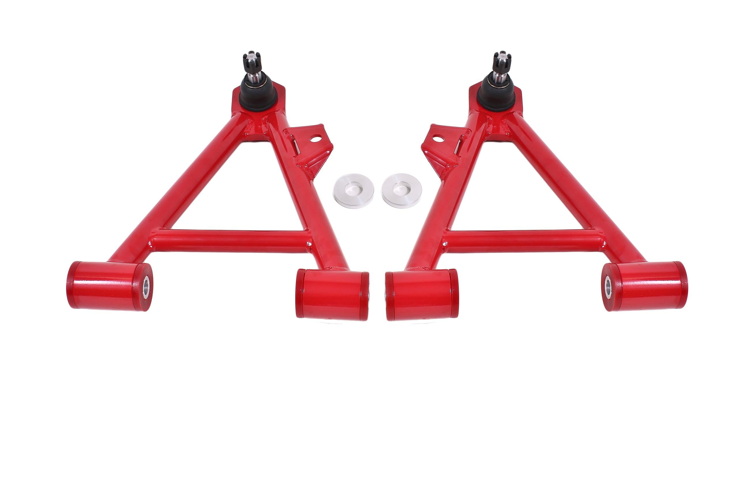 BMR AA041R Red A-Arms, Lower, Coilover, Non-Adjust, Poly, Std Ball Joint 1994 - 2004 Sn95 Mustang