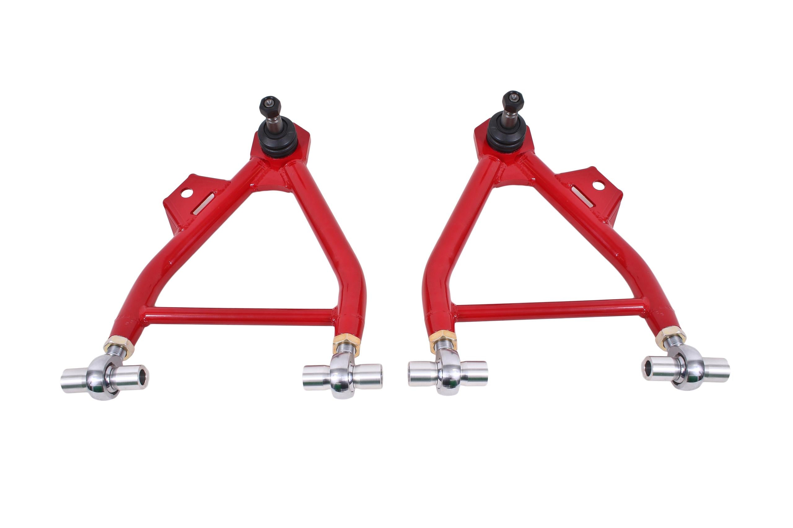 BMR AA045R Red A-Arms, Lower, Coilover, Adjust, Rod End, Tall Ball Joint 1994 - 2004 SN95 Ford Mustang