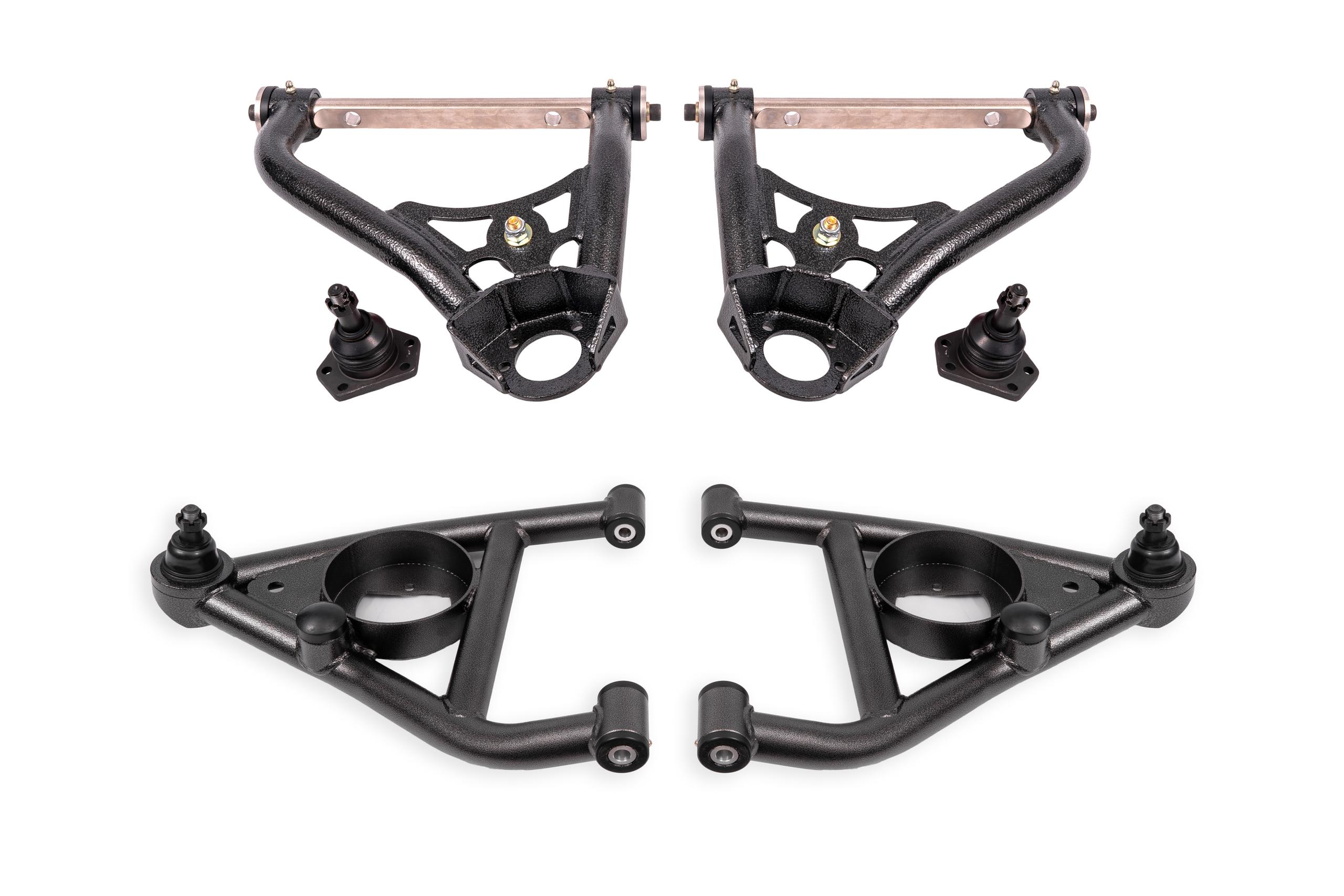 BMR Fabrication A-arm Kit, Upper (AAU311) And Lower (AAL311) - Black Hammertone (1967-1969 GM F-Bodies / 1968-1974 GM X-Bodies) - AAK311H