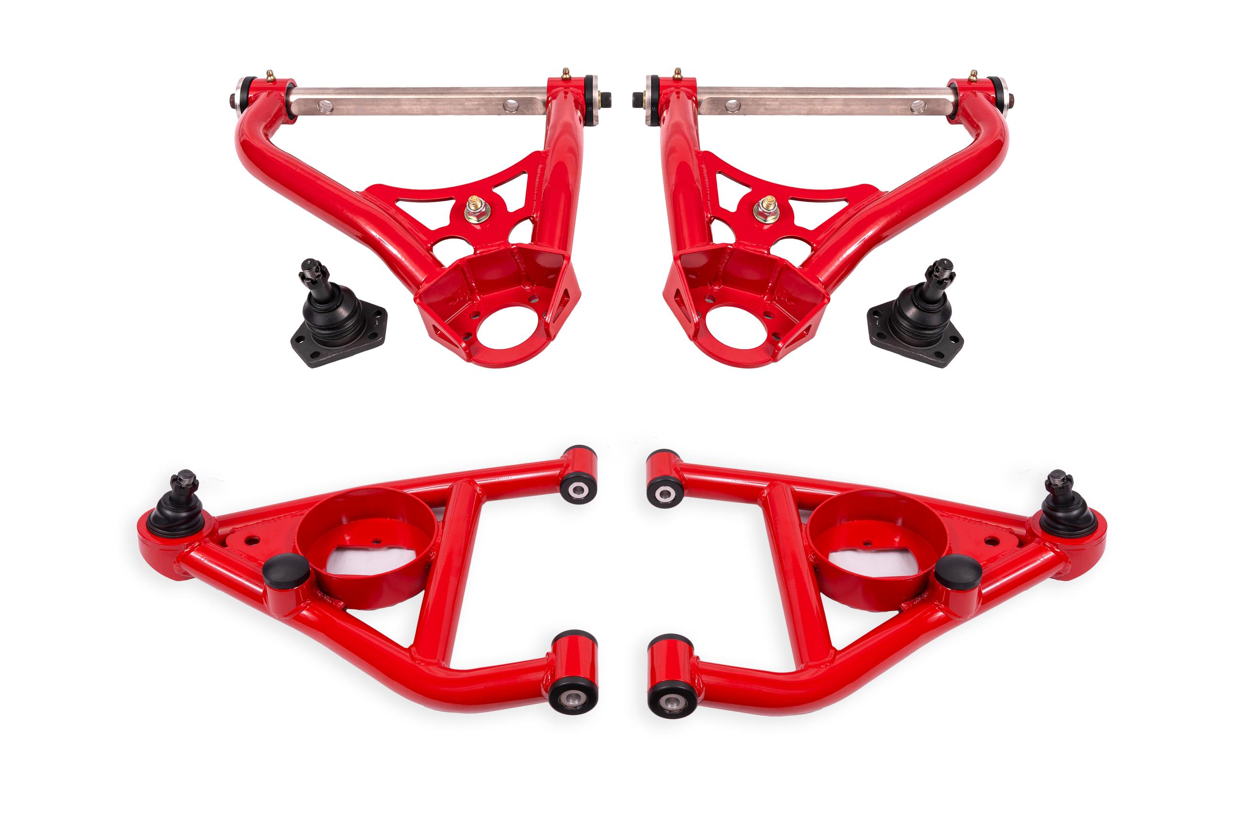 BMR Fabrication A-arm Kit, Upper (AAU311) And Lower (AAL311) - Red (1967-1969 GM F-Bodies / 1968-1974 GM X-Bodies) - AAK311R