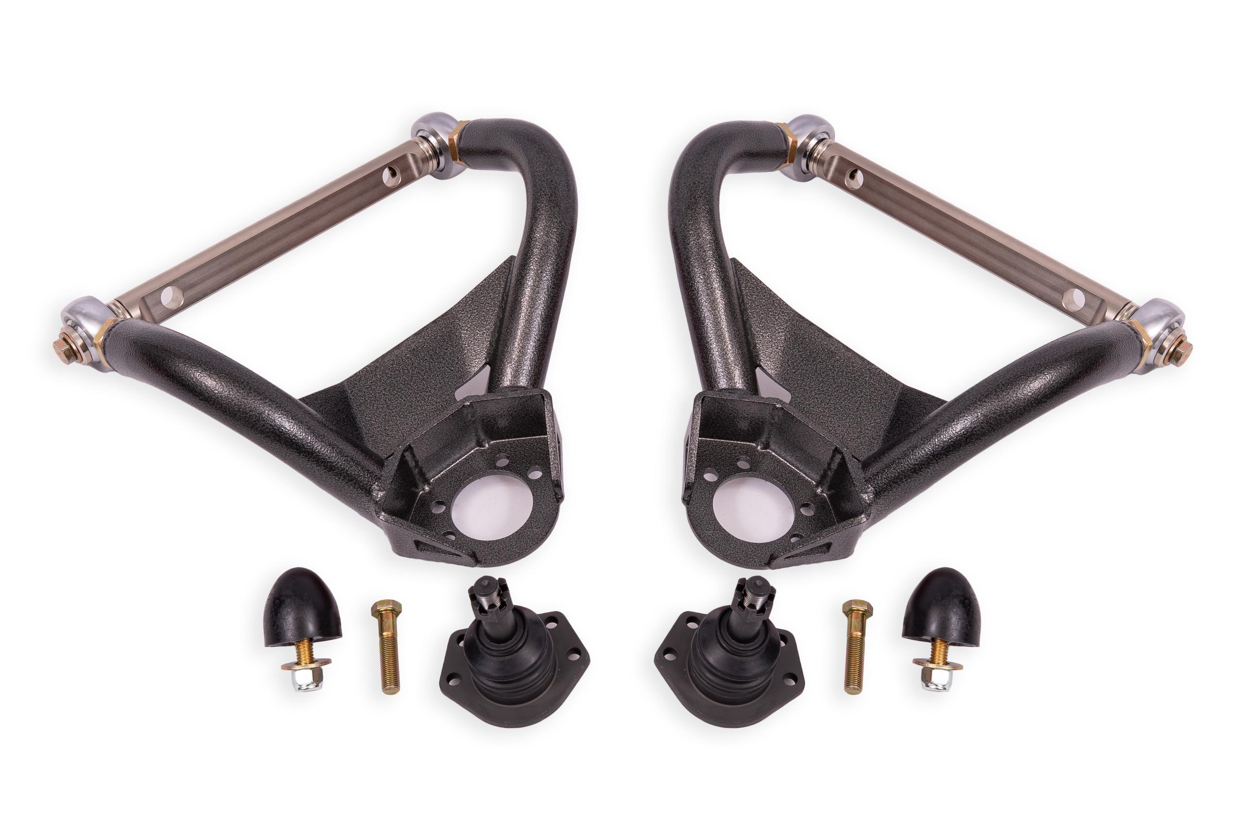 BMR Fabrication Upper Adjustable A-Arms - Standard Ball Joint - Black Hammertone (1964-1972 A-Body) - AAU403H