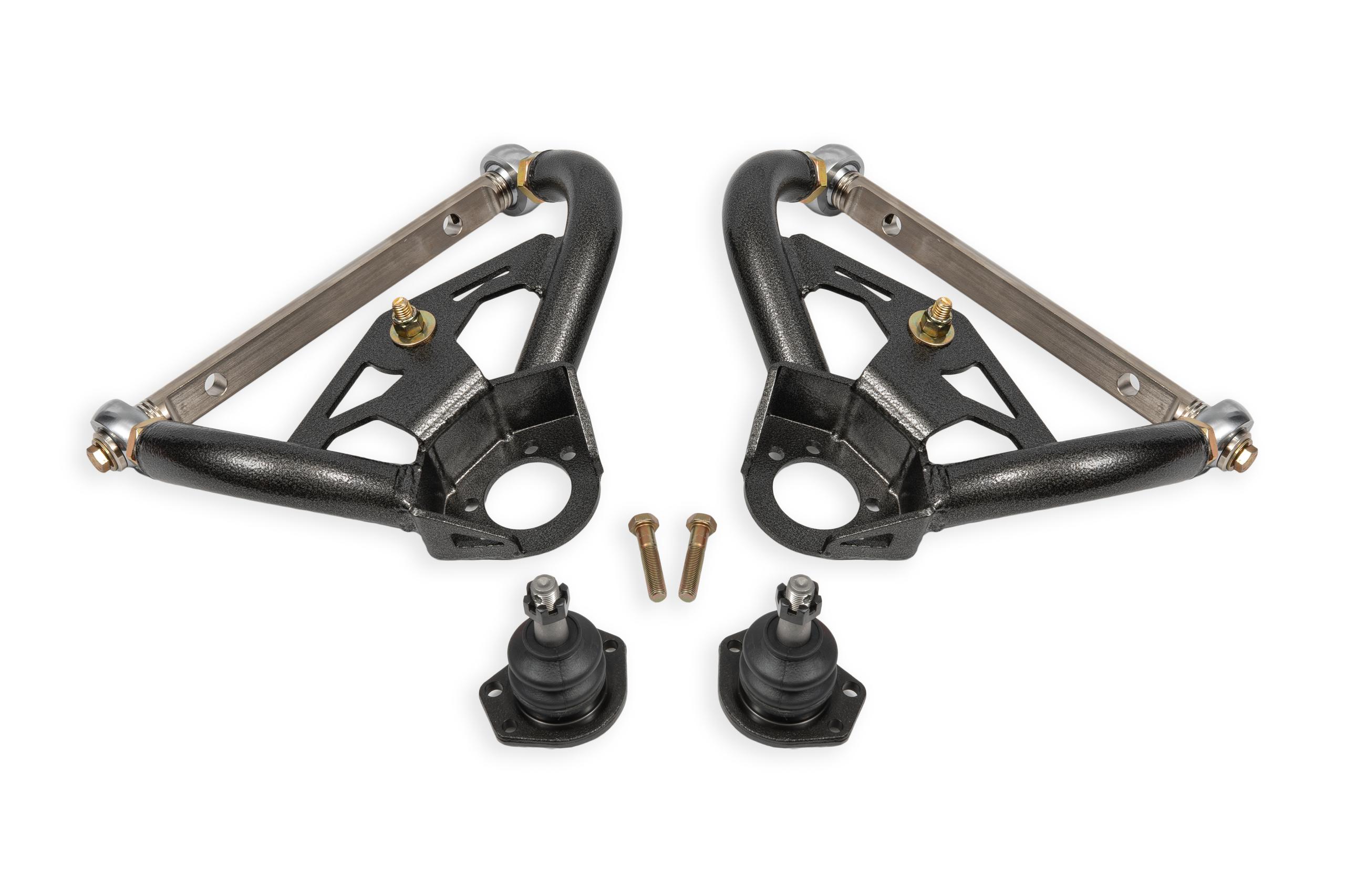 BMR Fabrication A-arms, upper, adjustable, standard ball joint Black Hammertone (1978-1987 G-Body) - AAU463H
