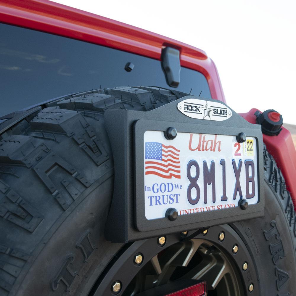 Rock Slide Engineering EZ License Plate Mount Black Aluminum - AC-EZ-LP